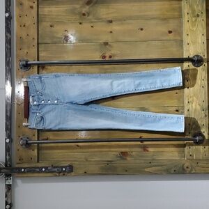 MADEWELL Buttonfly 10 Inch High-rise Skinby Jeans Size 25 Light Blue